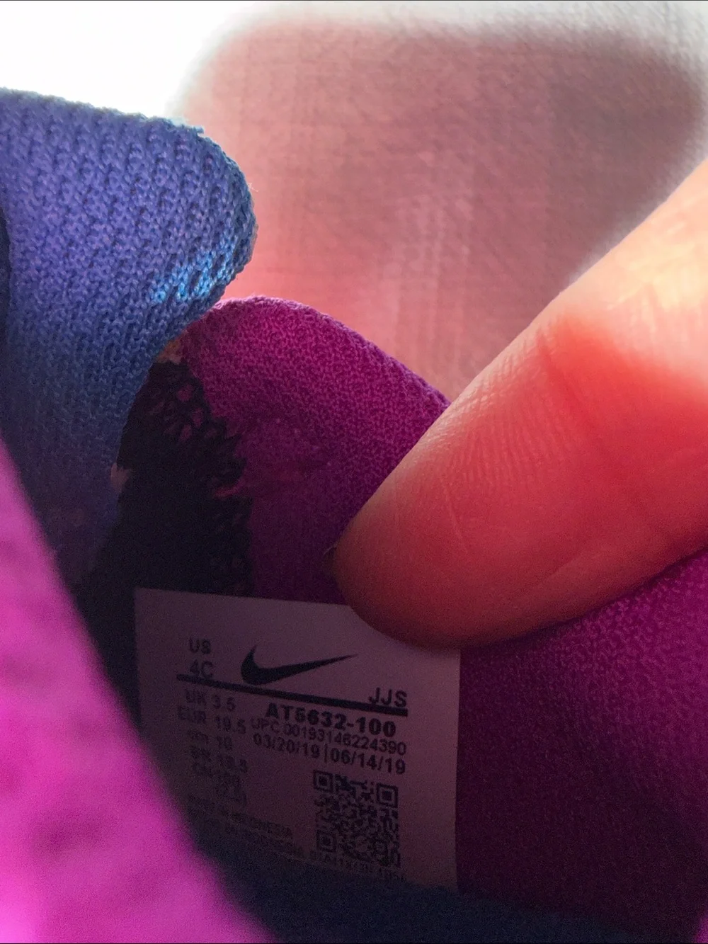 Nike Kids Black Pink Purple White Colorblock Sneakers